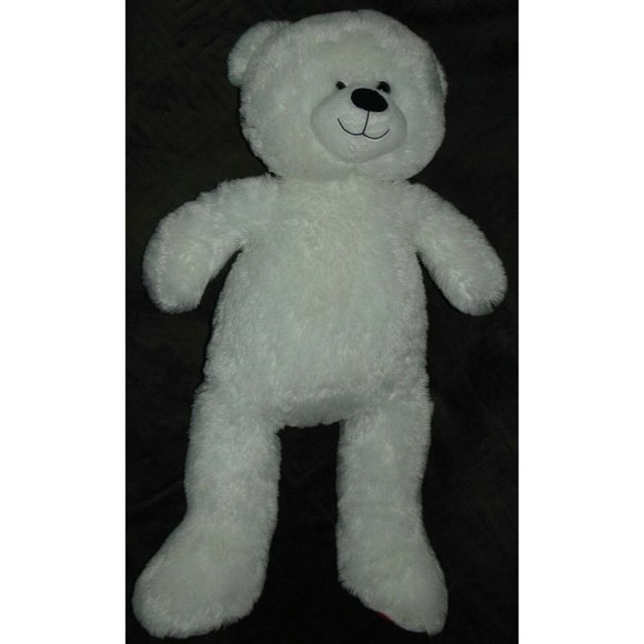 Teddy Bear Large White 36"-Three 3 Foot Giant Soft Plush heart stuffed animal FS - Picture 4 of 9